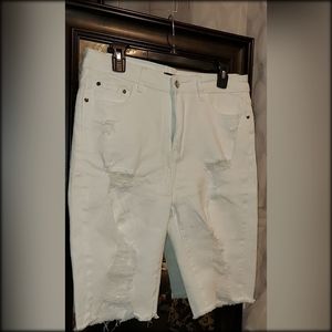 Brand New..Haley Denim Bermuda shorts/White